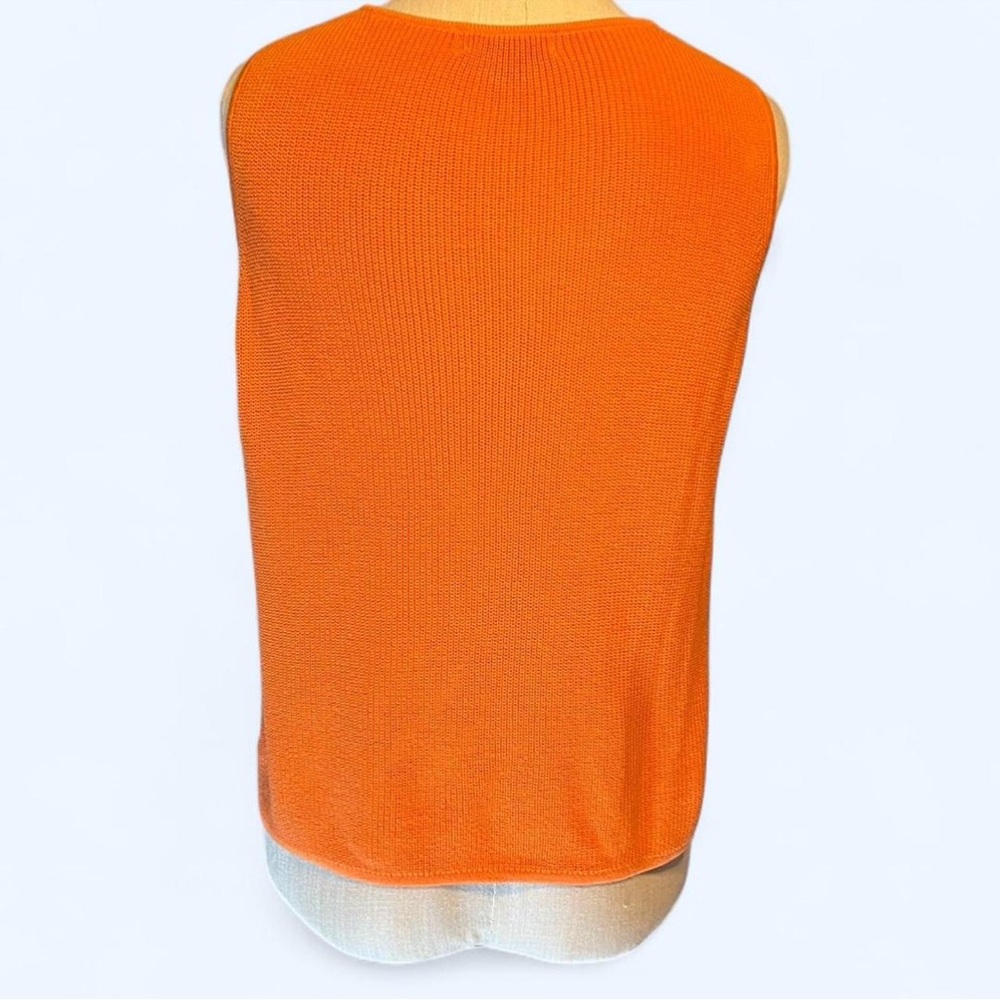 🧡August Silk Orange Knit Tank Top - Picture 2 of 4